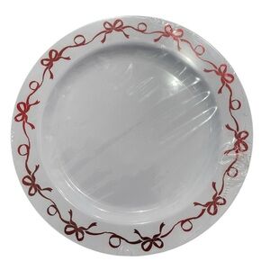 Shabby Chic - Pink Bow - Set of 12 Dinner Plates